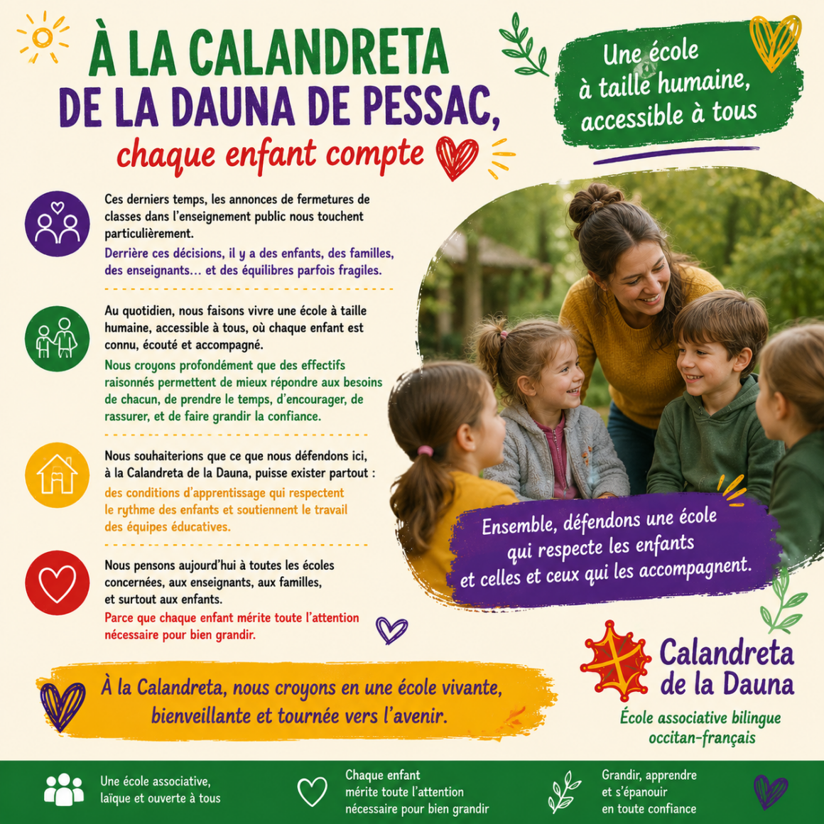 À la Calandreta de la Dauna, chaque enfant compte