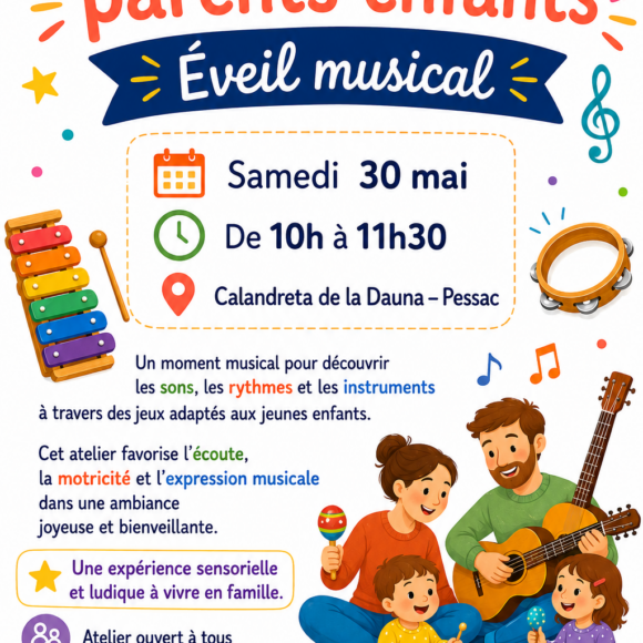 Atelier parents-enfants Atelier parents-enfants – Éveil musical